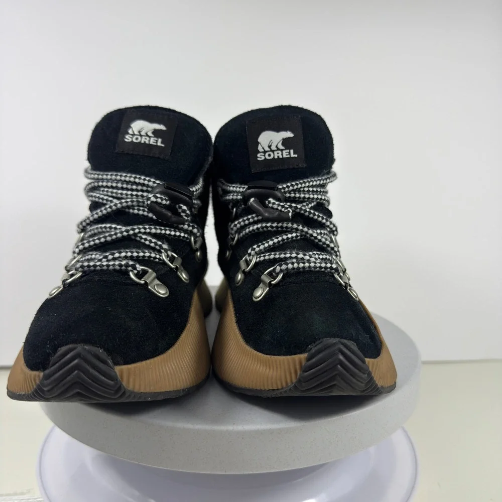 Sorel Kids Out N About III Conquest Waterproof Suede Boots Black Size 4